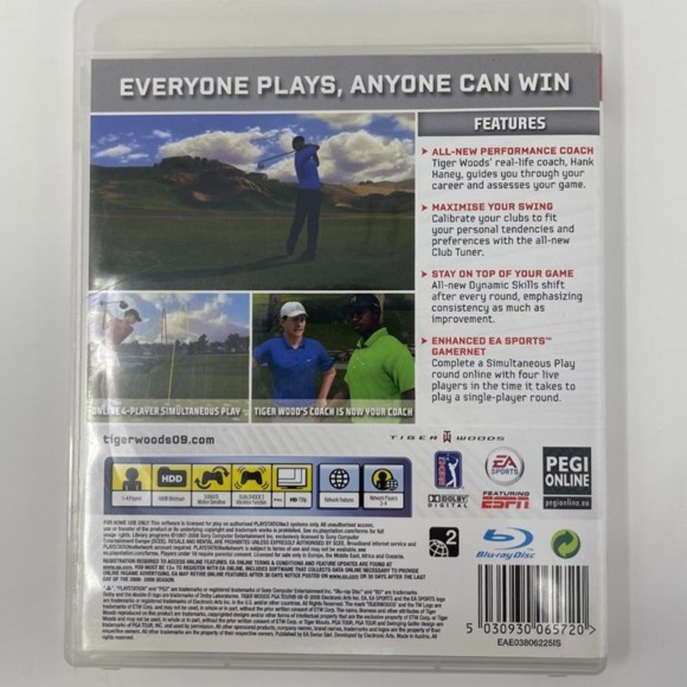 Tiger Woods PGA Tour 09 Sony PlayStation 3 PS3 Complete CIB Tested - Picture 2 of 3